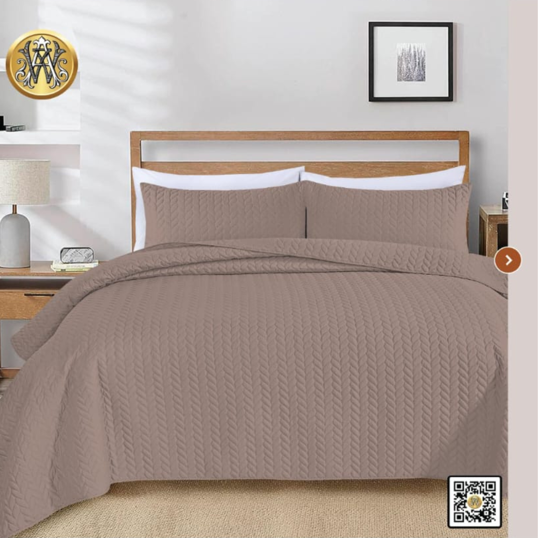 Bed Sheet 3-Piece Punched Bedspread Set