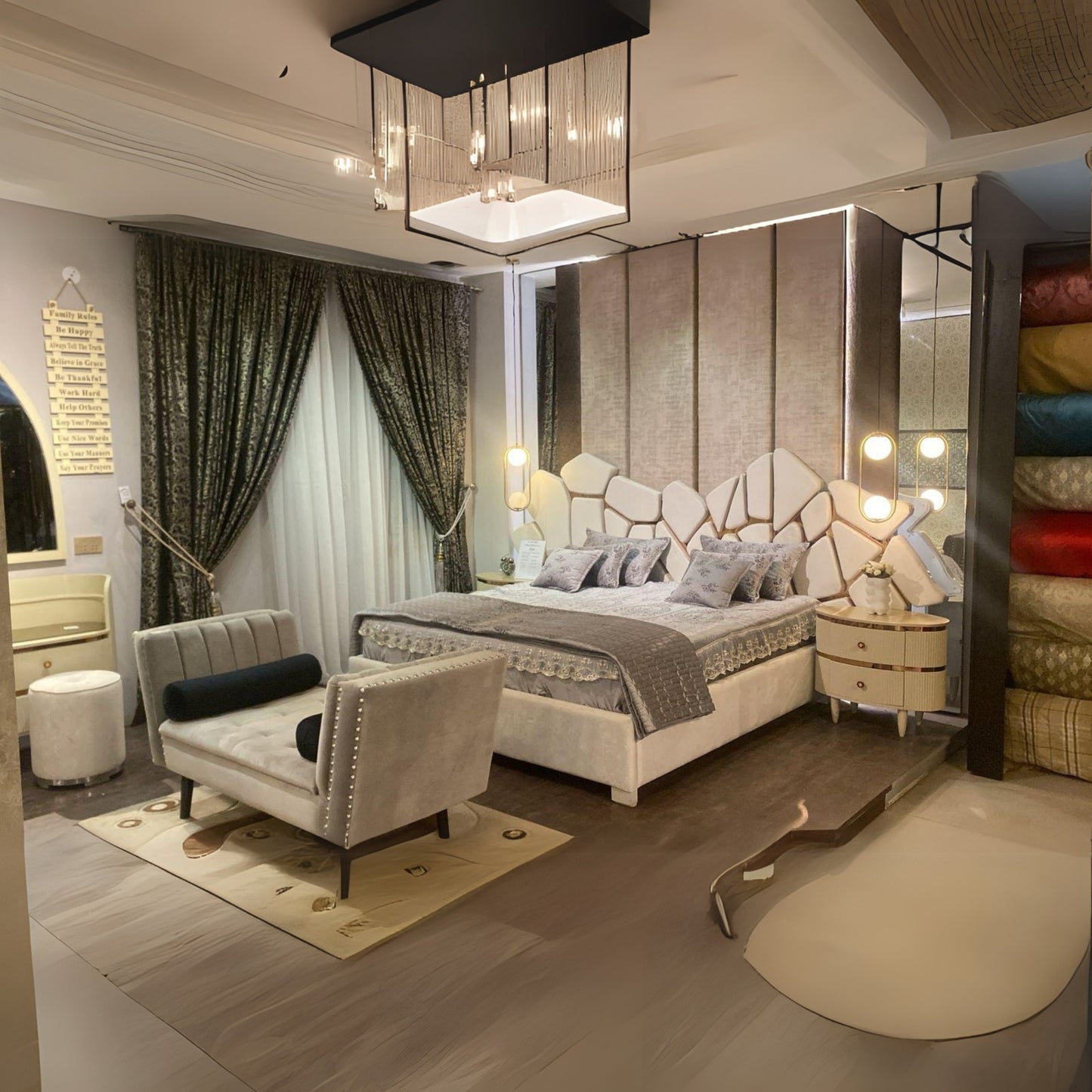 Complete Bedroom Set – Premium Bed with Dressing Table | Comfort House