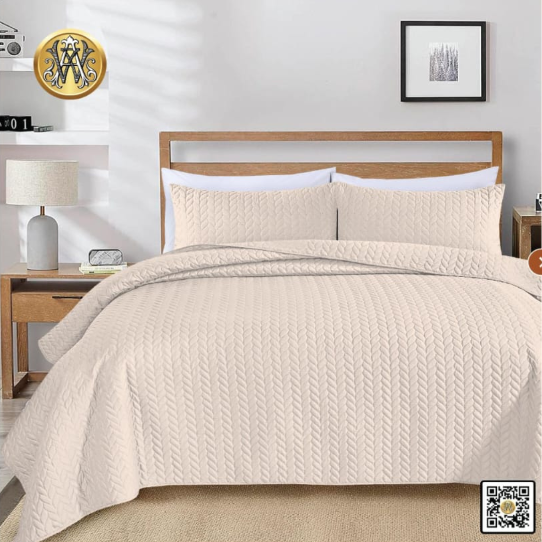 Bed Sheet 3-Piece Punched Bedspread Set