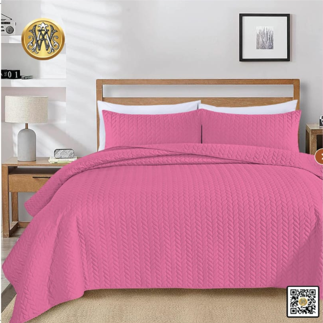 Bed Sheet 3-Piece Punched Bedspread Set