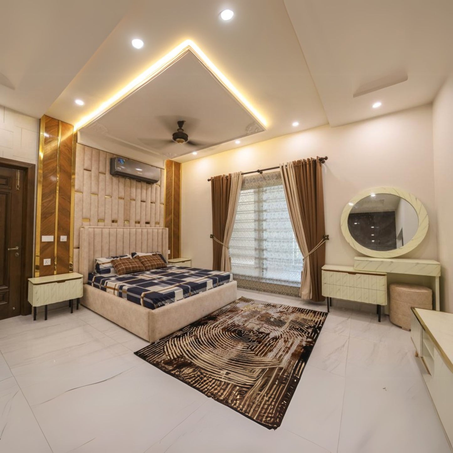 Stylish Bedroom Set – Premium Bed with Matching Dressing Table | Comfort House