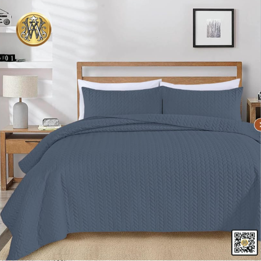 Bed Sheet 3-Piece Punched Bedspread Set