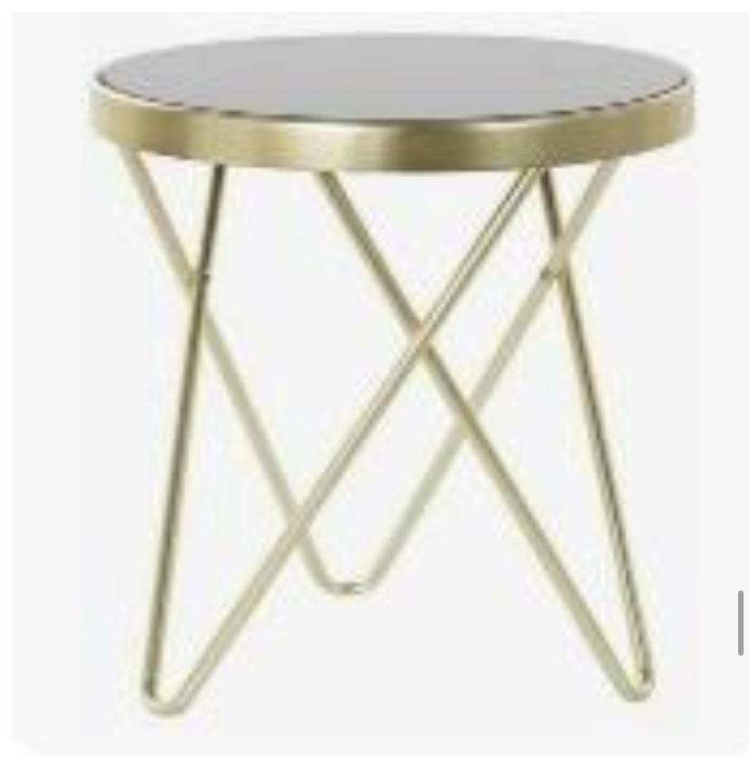 Golden Small Round Table For Living Room-0280