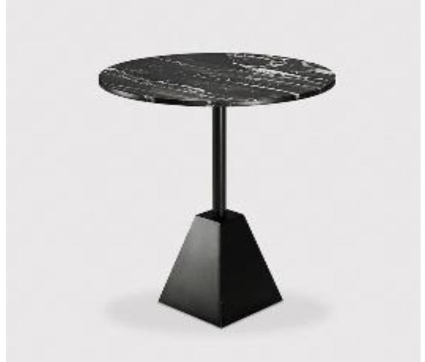 Metal Side Table MDF Top-0342