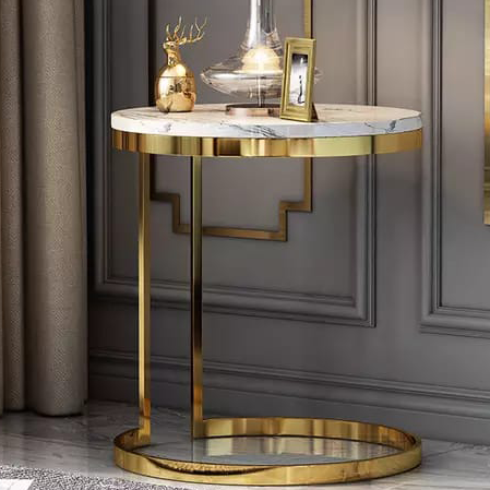 Modern Round Metal Coffee | Sofa Side Table