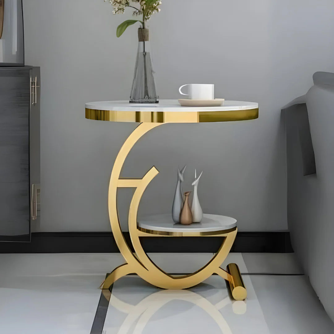 Northern Marble Simple Side Table, Small Coffee Table