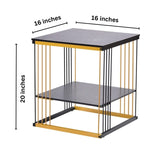 2-Tier Modern Bedside Sofa Side Table

