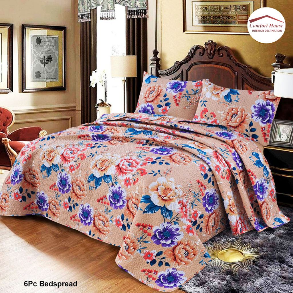 Luxury 6-Piece Comforter Bedspread Set