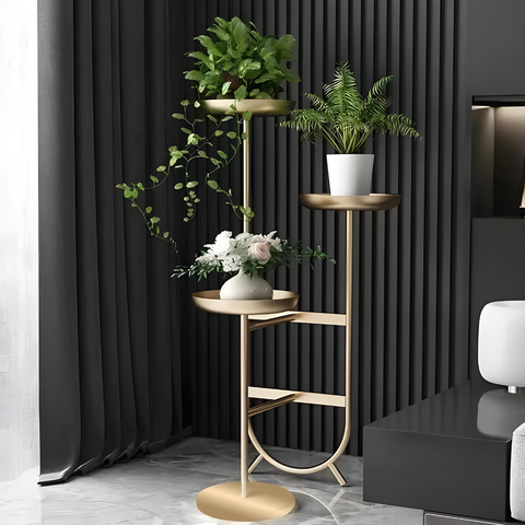 Chic Unique Shaped Metal Standing Plant Stand