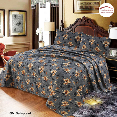 Deluxe 6-Piece Bedspread Ensemble