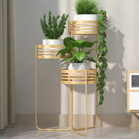 COLLAPSIBLE FOLDABLE 3-TIER PLANT STAND, INDOOR DECORATION RACK