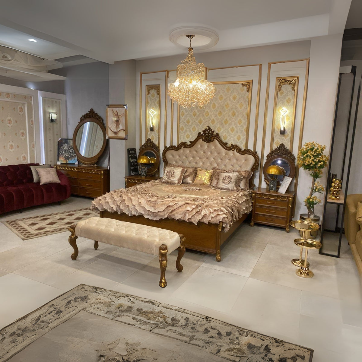 Elegant Bed & Dressing Set for Modern Homes | Comfort House