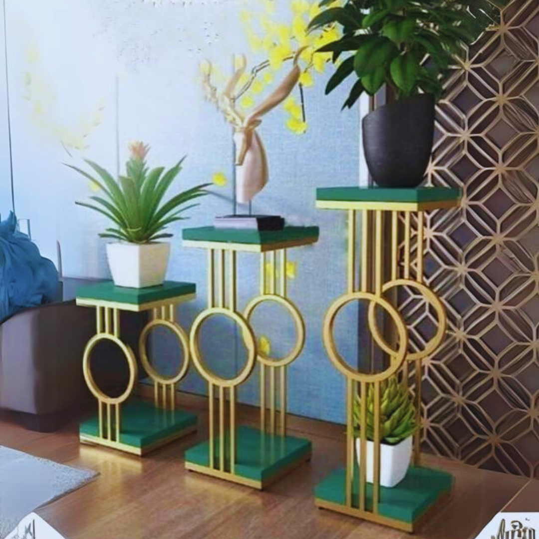 Alluring Metal Side Table In Brilliant Shading
