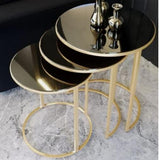 Black & Gold Nesting Table Set
