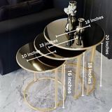 Black & Gold Nesting Table Set
