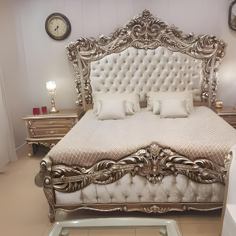 Customized Luxury Solid Wood Bed | BED696
