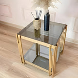 Gloss Finish Stainless Steel End & Side Table
