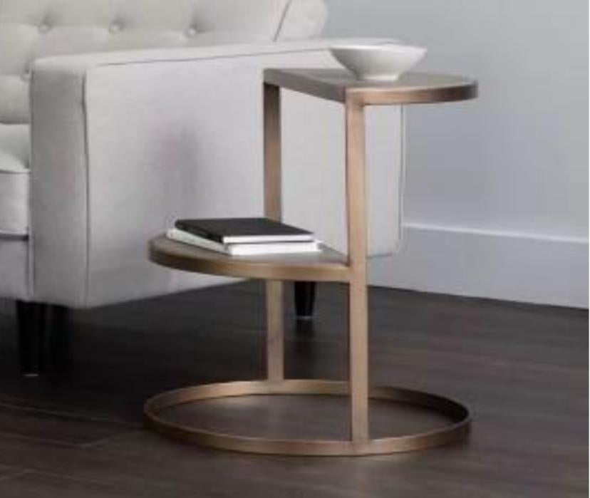 Modern End Table Gold Metal Side Table-0249