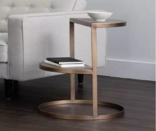 Modern End Table Gold Metal Side Table-0249
