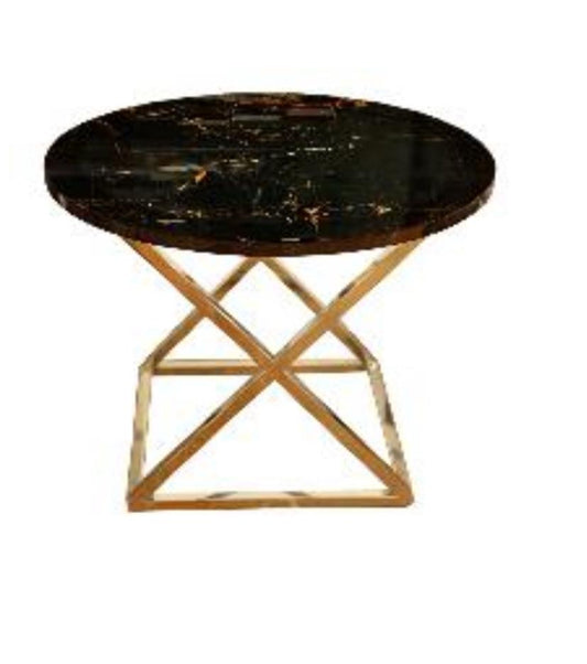 Thomas & Gray Modern Rosewood and Chrome Side Table -0215