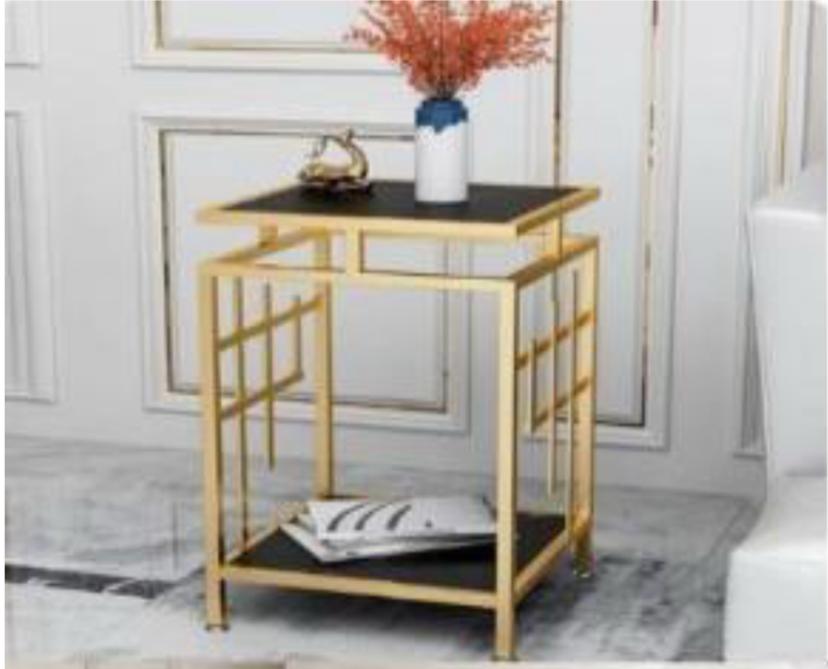 Nordic Modern Simple Iron Light Luxury Sand Front Side Table -0235