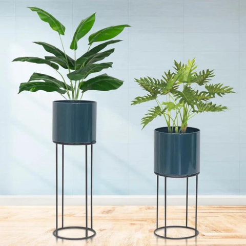 Leafy Tales Metal Plant Stand With Metal Planters Pot Holder

