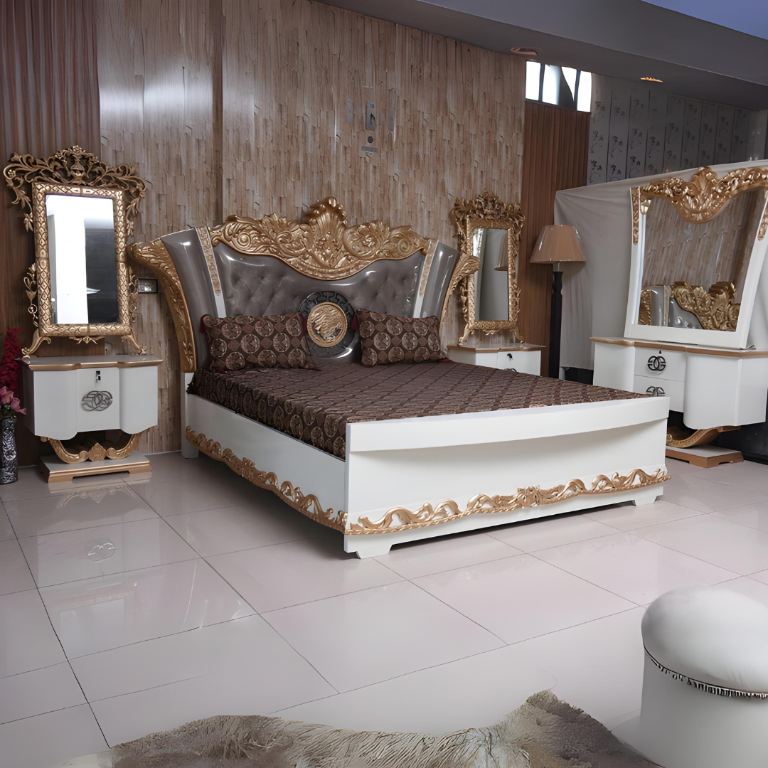 Luxury King Size Wooden Bridal Set 
