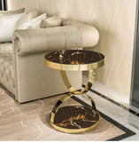 Luxury Style Gold 2-Tier Side Table
