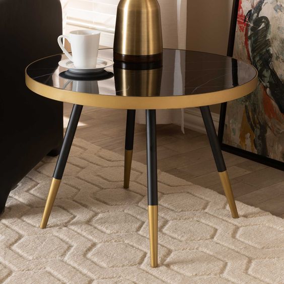 Metal Coffee Table Black/Gold