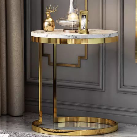 Modern Round Metal Coffee | Sofa Side Table
