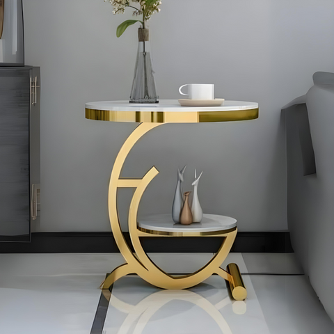 Northern Marble Simple Side Table, Small Coffee Table
