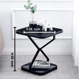 Round/Square Small Side Table with Iron Legs - Square
