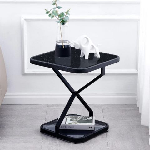 Round/Square Small Side Table with Iron Legs - Square
