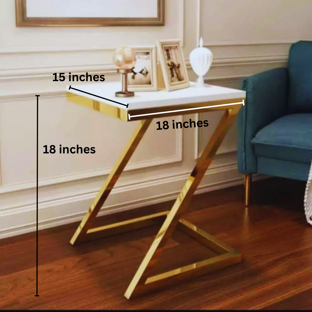 Side Table Modern Minimalist Metal Coffee Table Mdf Top
