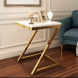 Side Table Modern Minimalist Metal Coffee Table Mdf Top
