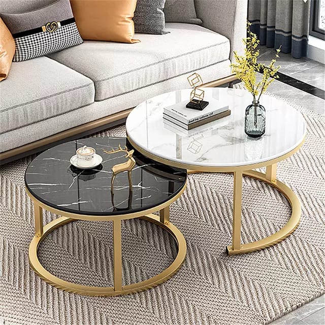 Side Table Nesting Coffee Table Set of 2
