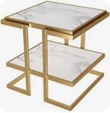 Square 2-Tier Sofa Side Table | Morden Sofa Corner Table
