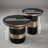 Unique Black & Gold Side tables
