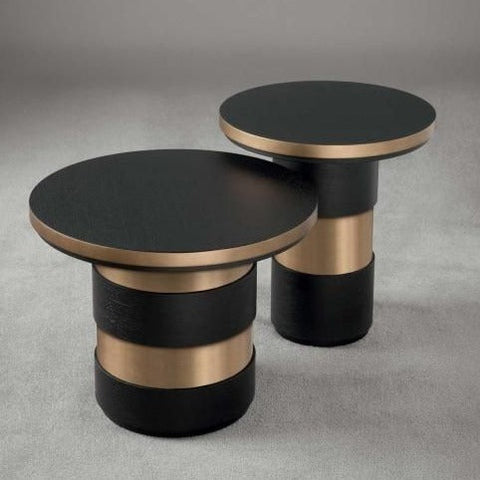 Unique Black & Gold Side tables
